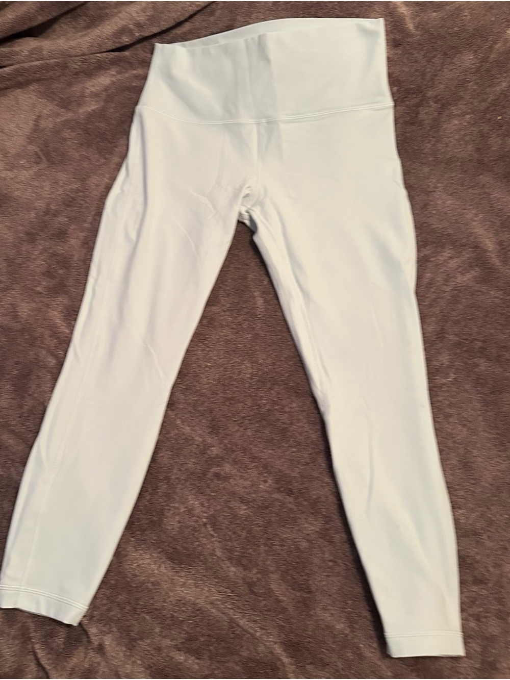 lululemon athletica White High-Waist Leggings Light Blue Never Worn